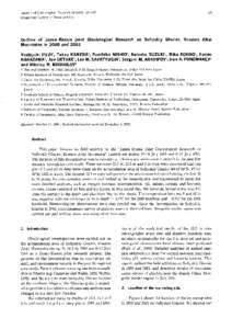 BuiletinofGlacioi喝icalResearch19（2002）ゑヲ【58 ⑥JapaneseSocietyofSnowandIce 点字  Outline ofJapan−Russia joint GlaciologicalResearch on Sofiyskiy Glacier，Russjan Altai