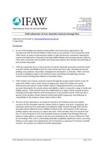 IFAW Oceania office 6 Belmore Street Surry Hills NSW 2010 Australia Tel: +[removed] Fax: +[removed]