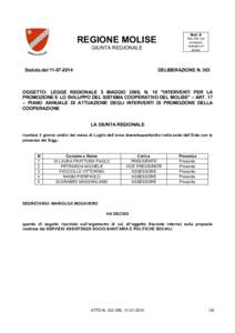 Mod. B  REGIONE MOLISE Atto che non comporta