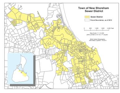 Town of New Shoreham Sewer District Sewer District Parcel Boundaries, as of