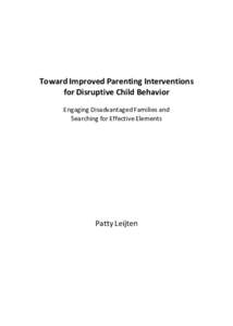 Developmental psychology / The Family Check-Up / Intervention / Childhood / Human development / Parenting