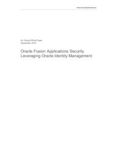 Oracle Fusion Applications Security Leveraging Oracle Identity Management