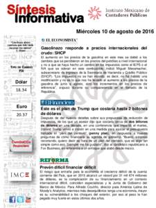 Miércoles 10 de agosto de 2016 “Los locos abren caminos que más tarde recorren los sabios” C. Dossi