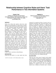 Educational psychology / Mind / Cognition / Psychology / Cognitive style / Usability inspection / Usability / Cognitive walkthrough / Attention-deficit hyperactivity disorder / Behavior / Human–computer interaction