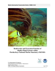 Marine Sanctuaries Conservation Series ONMS[removed]Biodiversity and Ecosystem Function of Shallow Bank Systems within Florida Keys National Marine Sanctuary (FKNMS)