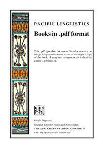 PACIFIC LINGUISTICS  Books in .pdf format