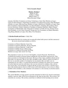 CEAL Executive Board Minutes, Meeting I March 29, [removed]:00am-12:00pm Hibiscus Suite 1-2 Hilton Hawaiian Village