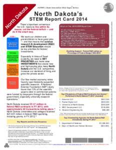 North Dakota’s  STEM Report Card 2014 There’s bipartisan consensus: the U.S. needs to live within its
