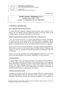 EUROPEAN COMMISSION HEALTH AND CONSUMERS DIRECTORATE-GENERAL Consumer Affairs Enforcement and European Consumer Centres  31 January 2011
