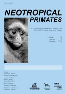 Neotropical Primates 13(3), December 2005