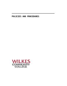 ____________________________________ POLICIES AND PROCEDURES POLICIES AND PROCEDURES TABLE OF CONTENTS (Revised January 2014)