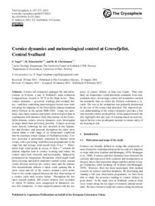 The Cryosphere, 6, 157–171, 2012 www.the-cryosphere.netdoi:tc © Author(sCC Attribution 3.0 License.  The Cryosphere