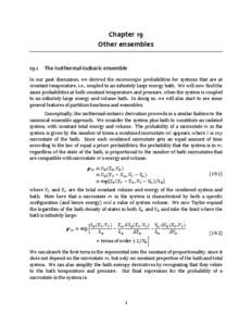 State functions / Thermodynamic entropy / Philosophy of thermal and statistical physics / Entropy / Partition function / Canonical ensemble / Microstate / Grand canonical ensemble / Isothermal–isobaric ensemble / Physics / Statistical mechanics / Thermodynamics