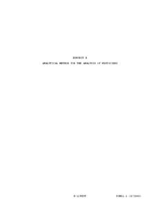 USEPA Contract Laboratory Program (CLP) Statement of Work (SOW) for Organics Analysis, Multi-Media, Multi-Concentration SOM01.1 - Exhibit D Pesticides