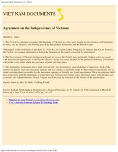 Agreement on the Independence of Vietnam