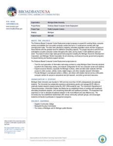 Health informatics / Committee on Institutional Cooperation / North Central Association of Colleges and Schools / Oak Ridge Associated Universities / National Telecommunications and Information Administration / Telehealth / Library of Michigan / Michigan State University / Library / Michigan / Technology / Assistive technology