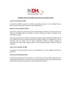     Activvidades Direcctora del INDH semana deel 9 de noviem mbre de 2015 5   