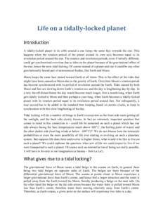 Microsoft Word - Life on a tidally-locked planet.doc