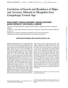 JOURNAL OF PETROLOGY  VOLUME 52 NUMBER 12