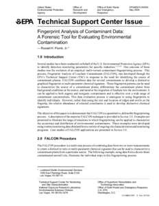 Fingerprint Analysis of Contaminant Data: A Forensic Tool for Evaluating Environmental Contamination