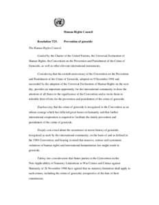 International criminal law / Genocide / Human rights instruments / Crimes / Murder / Human rights / Office of the United Nations High Commissioner for Human Rights / United Nations Security Council Resolution 935 / Raphael Lemkin / Law / International relations / Politics