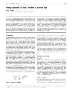 Biology / Luciferase / Luciferin / Firefly / Enzyme / Firefly luciferin / Bioluminescence / Chemistry / Biochemistry