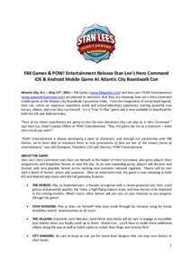 Microsoft Word - ACBC Stan Lee"s Hero Command Press Release