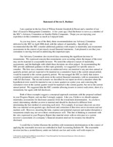 Statement of Steven E. Bochner I am a partner in the law firm of Wilson Sonsini Goodrich & Rosati and a member of our firm’s Executive Management Committee. A few years ago, I had the honor to serve as a member of the 