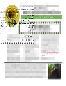 Of all the birds, our Creator chose the Eagle to be the leader  Sky Hunters Raptor Education and Rehabilitation NOTES FROM THE NEST WINTER 2014