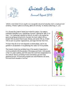 Quixote Center  Annual Report 2013     