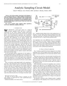 Analytic sampling-circuit model - Microwave Theory and Techniques, IEEE Transactions on