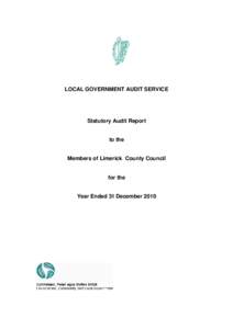 LOCAL GOVERNMENT AUDIT SERVICE  Statutory Audit Report to the Members of Limerick County Council for the