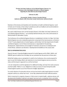 Mental health / New York City Department of Health and Mental Hygiene / Mental disorder / Developmental disability / New York State Office of Mental Health Police / California Mental Health Services Act / Medicine / Psychiatry / Health