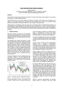 LONG-TERM WIND SPEED TRENDS IN GERMANY Wolfgang Winkler GL Garrad Hassan Deutschland GmbH, (GL GH), Oldenburg, Germany,