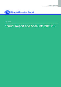 Annual Report Professional discipline Financial FinancialReporting ReportingCouncil