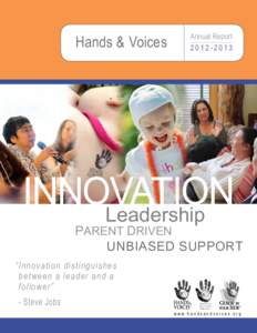 Hands & Voices  Annual Report[removed]INNOVATION