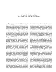 HYDROGEOMORPHIC EVALUATION OF ECOSYSTEM RESTORATION AND MANAGEMENT OPTIONS FOR ALAMOSA NATIONAL WILDLIFE REFUGE