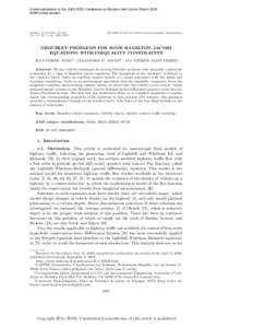 Invited submission to the 2009 IEEE Conference on Decision and Control, March 2009 SIAM invited session SIAM J. CONTROL OPTIM. Vol. 47, No. 5, pp. 2348–2380