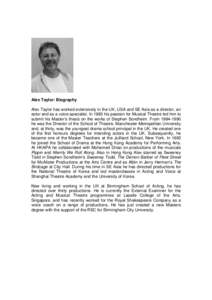 Microsoft Word - Alex Taylor Bio