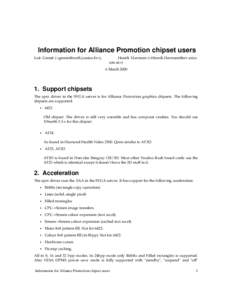 Information for Alliance Promotion chipset users Loïc Grenié (<grenie@math.jussieu.fr>), Henrik Harmsen (<Henrik.Harmsen@erv.ericsson.se>) 6 March 2000