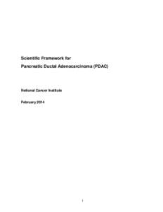 Scientific Framework for Pancreatic Ductal Adenocarcinoma (PDAC)