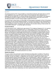 Microsoft Word - Rice U - JGSB Qtrly Report April 2011.docx