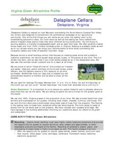 Virginia Green Attractions Profile: ______________ ___  Delaplane Cellars