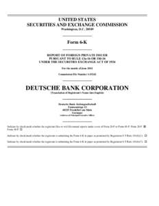 UNITED STATES SECURITIES AND EXCHANGE COMMISSION Washington, D.C[removed]Form 6-K REPORT OF FOREIGN PRIVATE ISSUER