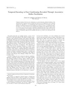 Behavioral Neuroscience 2004, Vol. 118, No. 2, 395– 402 Copyright 2004 by the American Psychological Association/$12.00 DOI: 