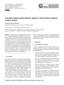 Geosci. Model Dev., 5, 1009–1022, 2012 www.geosci-model-dev.netdoi:gmd © Author(sCC Attribution 3.0 License.  Geoscientific