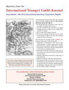 Reprints from the  International Trumpet Guild Journal