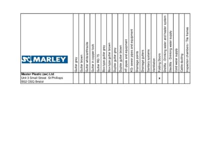 Master Plastic (sw) Ltd Unit 3 Small Street St Philliops BS2 OSQ Bristol x  Inspection chambers / Tile frames