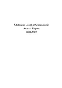 Childrens Court Annual Report[removed]Part 1