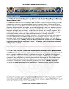 UNCLASSIFIED//LAW ENFORCEMENT SENSITIVE  February 6, 2012 COUNTERTERRORISM